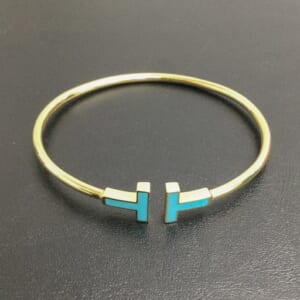 ティファニーT ターコイズワイヤーブレスレット