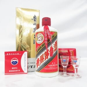 貴州茅台酒 マオタイ酒 天女ラベル 500ml 53% 2012 箱/グラス/冊子付