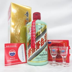 貴州茅台酒 マオタイ酒 天女ラベル 500ml 53% 2021 グリーンボトル 箱/グラス/冊子付