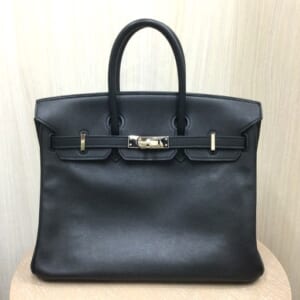 エルメス バーキン 25 スイフト 黒 シルバー金具