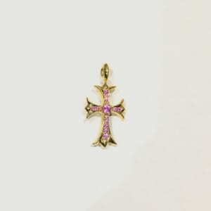 ピンクサファイアペンダントトップ K18を含む総重量9.6g