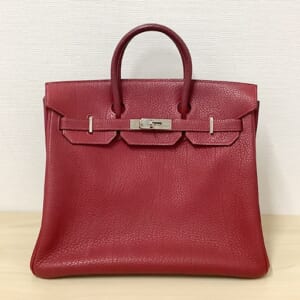 エルメス オータクロア 32 □G ルージュヴィフ トゴ シルバー金具