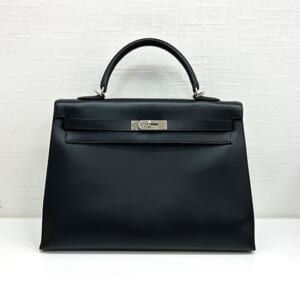 エルメス ケリー 35 黒 ボックスカーフ