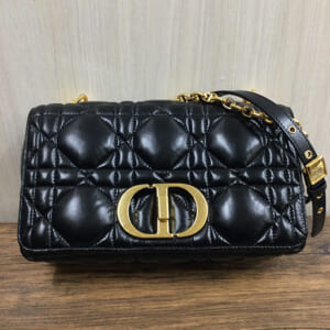 ディオール カロ ミディアム 黒 ラム ゴールド金具 M9242BNGK_M900