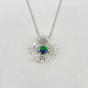 ブラックオパールネックレス 0.48ct