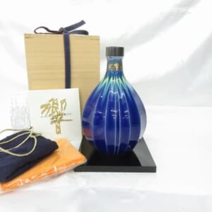 響 35年 徳田八十吉作 燿彩瓶 碧陽 木箱/冊子/包み/袋付
