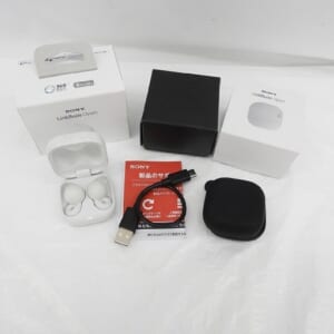 SONY オープンイヤー ワイヤレスイヤホン LinkBudsOpen Bluetooth WF-L910 ホワイト LinkBudsOpen用ケースカバー付 中古品