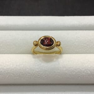 ガーネットリング K18を含む総重量4.6g