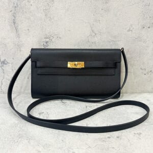 エルメス ケリー エルメス ケリートゥーゴー 黒 ヴォーエプソン ゴールド金具