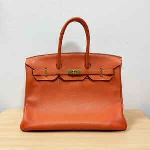 エルメス バーキン 35 トゴ オレンジ ゴールド金具