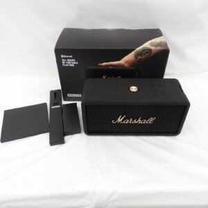 Marshall マーシャル ワイヤレスポータブル防水スピーカー Middleton ブラック＆ブラス 中古品