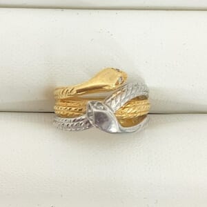 ダイヤモンドリング K18 PT900を含む総重量5.6g