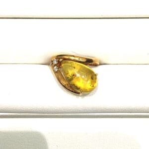 琥珀リング K18を含む総重量7.8g