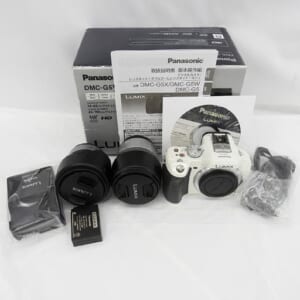 パナソニック ミラーレス一眼レフカメラ LUMIX DMC-G5W-W ダブルズームレンズキット 付属品あり 中古品