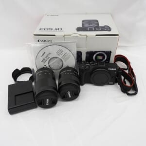 Canon キャノン ミラーレス一眼レフカメラ EOS M3 ダブルズームキット(18-55/55-200) ブラック 中古品