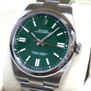 ロレックス オイスターパーペチュアル 41 グリーン 124300