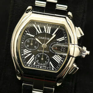 豪華☆CARTIER カルティエ ロードスター クロノグラフ ダイヤ 黒 時計 W6206020 Cartier（カルティエ） ロードスターS クロノグラフ