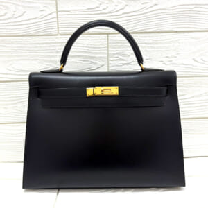 エルメス ケリー 32 ボックスカーフ ゴールド金具