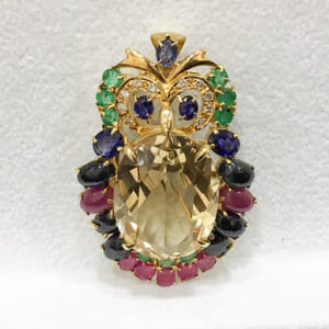 シトリンブローチ 16.2ct