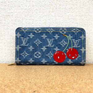 ルイヴィトン モノグラムデニム LV × TM ジッピーウォレット M23161