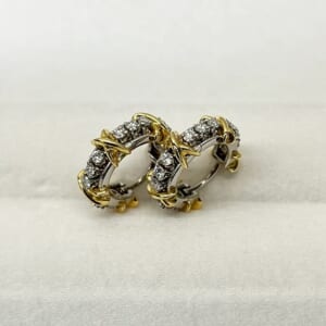 ティファニー ジャンシュランバージェ 16ストーンナローフープピアス