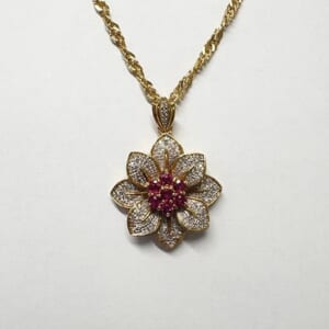 ルビーネックレス 0.96ct