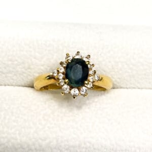 サファイアリング K18を含む総重量4.1g 9.5号