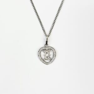 カルティエ 2Cハートチャームネックレス