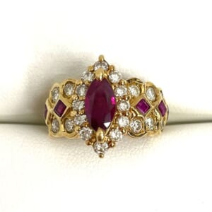 ルビーリング K18を含む総重量8.4g