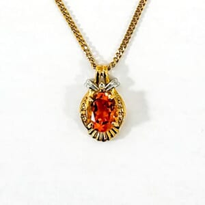 シトリンネックレス K18を含む総重量9.2g