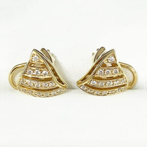 ミキモト ダイヤモンドイヤリング 0.19ct K18を含む総重量6.2g