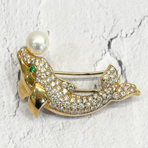 カルティエ イルカパヴェブローチ