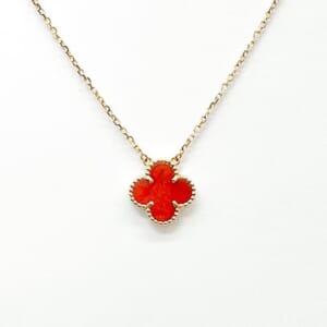 ヴァンクリーフ＆アーペル ヴィンテージアルハンブラカーネリアンネックレス VCARD38500