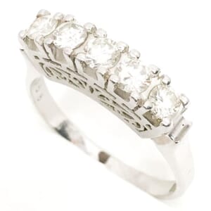 ダイヤモンドリング 0.68ct 5P一文字