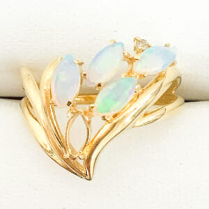 オパールリング K18を含む総重量3.2g
