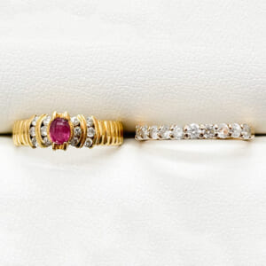 ルビーリング 0.27ctなど2点