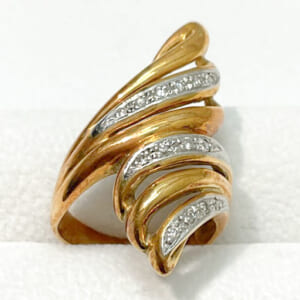 ダイヤモンドリング K18PT900を含む総重量7.4g 14号