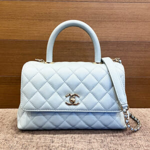 シャネル ココハンドル チェーンショルダーバッグ 24 キャビアスキン A92990