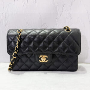 シャネル マトラッセPM チェーンショルダーバッグ キャビアスキン ゴールド金具 黒 A01113
