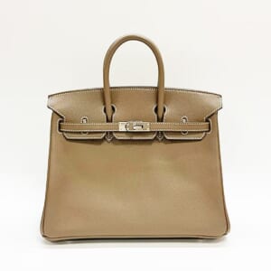 エルメス バーキン 25 エプソン エトゥープ シルバー金具