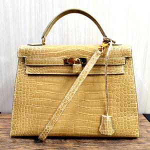 エルメス ケリー 32 ポロサス ベージュ ゴールド金具