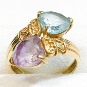 アクアマリンリング K18 13号 