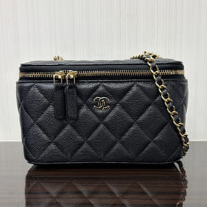 シャネル バニティ ショルダーバッグ キャビアスキン AP1341