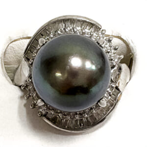 真珠リング PT900