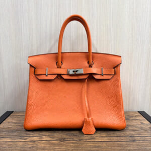 エルメス バーキン 30 トリヨンクレマンス オレンジ シルバー金具
