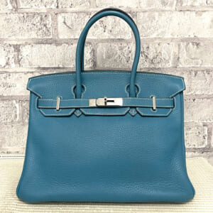 エルメス バーキン 30 トリヨンクレマンス ブルージーン シルバー金具