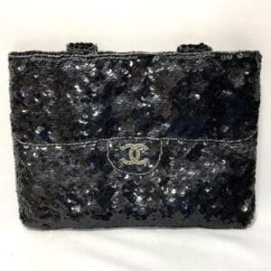 シャネル ココマーク スパンコールトートバッグ