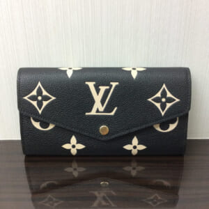 ルイヴィトン モノグラムアンプラント ポルトフォイユサラ M80496 ブラックベージュ