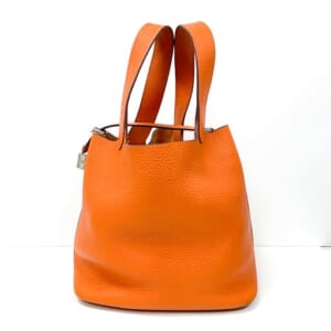 エルメス ピコタンロック MM トリヨンクレマンス オレンジ シルバー金具