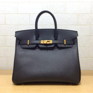 エルメス バーキン 25 エプソン 黒 ゴールド金具